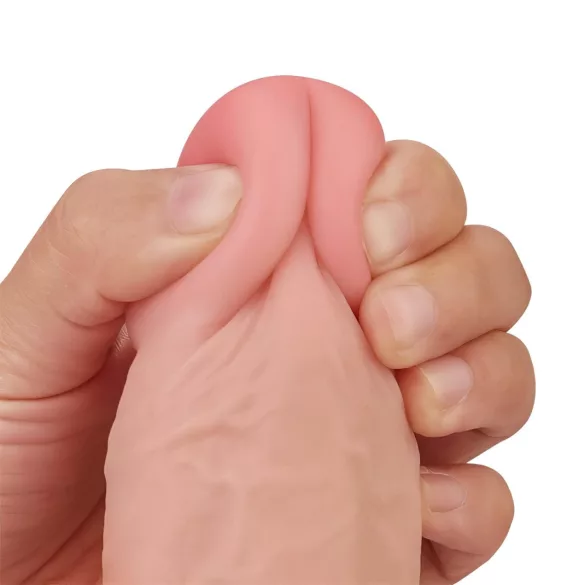 Lovetoy - δονητής διπλής στρώσης - 23cm - φυσικό χρώμα