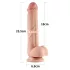 Lovetoy - δονητής διπλής στρώσης - 23cm - φυσικό χρώμα