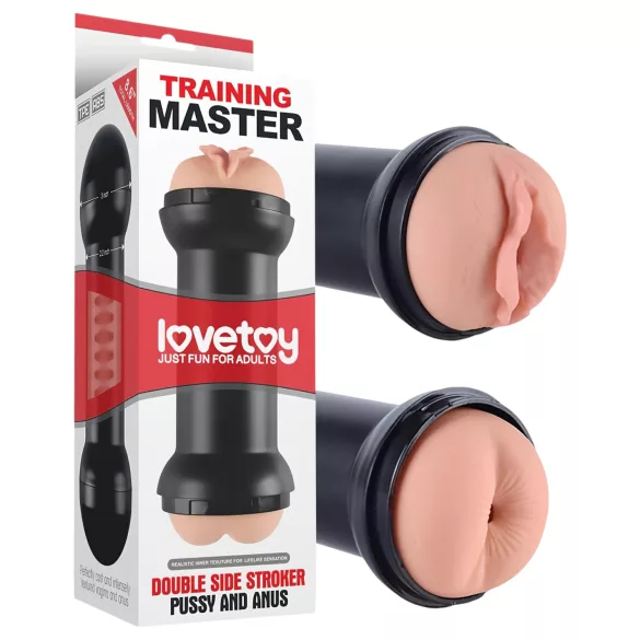 Lovetoy - ανδρικός masturbator διπλής εισόδου - φυσικό χρώμα