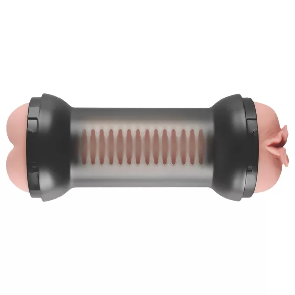 Lovetoy - ανδρικός masturbator διπλής εισόδου - φυσικό χρώμα