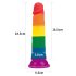 Ρεαλιστικό Dildo 19εκ - Ουράνιο Τόξο Σχεδιασμός
