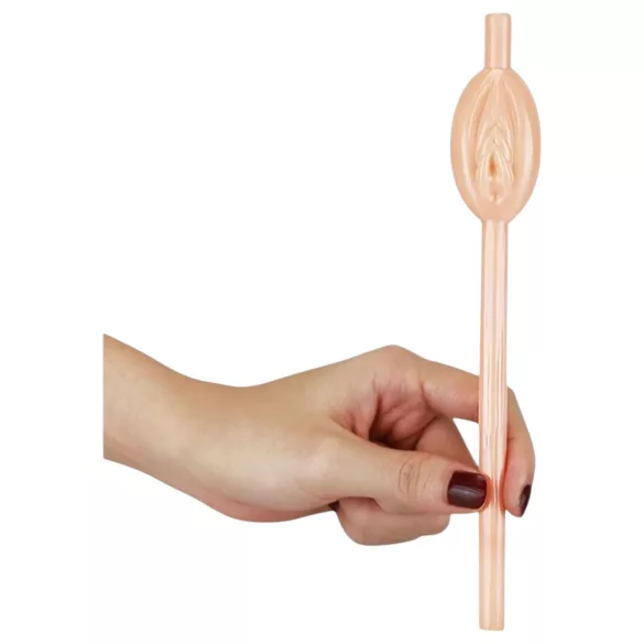 Lovetoy - καλαμάκι με αιδοίο - φυσικό χρώμα