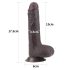 Lovetoy Sliding-Skin διπλής στρώσης δονητής - 18εκ (καφέ)
