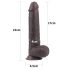 Lovetoy Sliding-Skin - διπλό στρώμα δονητής - 23εκ (καφέ)