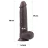 Lovetoy Sliding-Skin - δονητής διπλής στρώσης - 23cm - καφέ