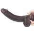 Lovetoy Sliding-Skin - διπλό στρώμα δονητής - 23εκ (καφέ)