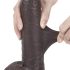 Lovetoy Sliding-Skin - διπλό στρώμα δονητής - 23εκ (καφέ)