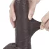 Lovetoy Sliding-Skin - δονητής διπλής στρώσης - 23cm - καφέ