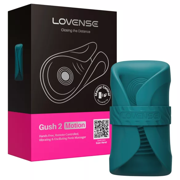 Lovense Gush 2 - Δονητής βάλανος με έλεγχο μέσω εφαρμογής (τιρκουάζ)