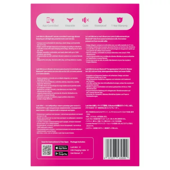 LOVENSE Lush Mini - έξυπνο αυγό δόνησης (ροζ)