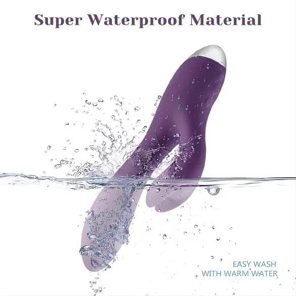 Tracy's Dog - rabbit δονητής με διπλή διέγερση κλειτορίδας - αδιάβροχος μοβ