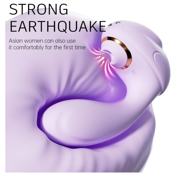 Leopard - δονητής αναρρόφησης και δόνησης - μοβ