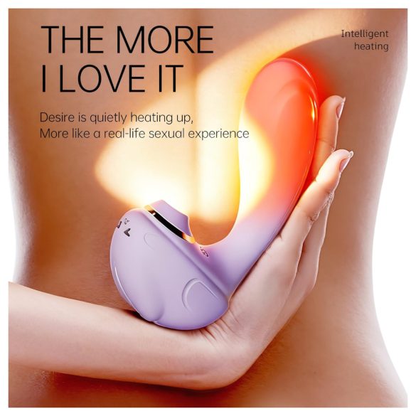 Leopard - δονητής αναρρόφησης και δόνησης - μοβ