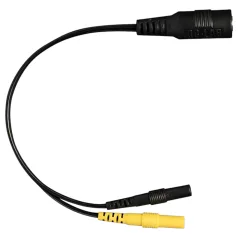   DG-LAB - διανομέας ηλεκτροδίων από υποδοχή 2,5 mm σε 2 mm (μαύρο)