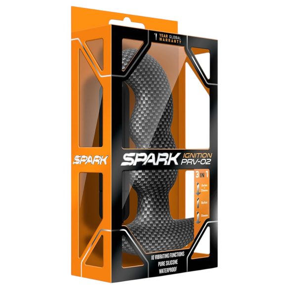 Blush Spark - δονητής πρωκτού αδιάβροχος - μαύρο