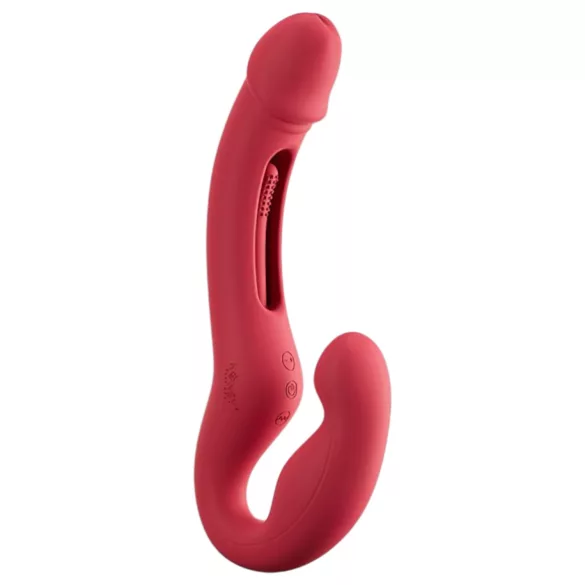 Honey Play Box Harmony Duo - Δονητής με γλώσσα για χρήση με ζώνη, με έλεγχο μέσω εφαρμογής (κόκκινος)