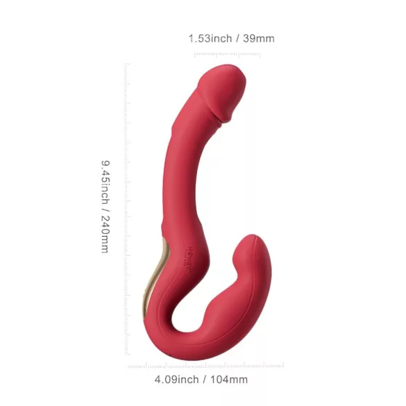 Honey Play Box Harmony Duo - Δονητής με γλώσσα για χρήση με ζώνη, με έλεγχο μέσω εφαρμογής (κόκκινος)
