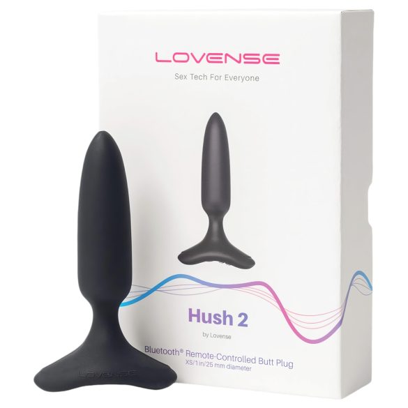 LOVENSE Hush 2 XS - Επαναφορτιζόμενος μικρός πρωκτικός δονητής (25mm) - μαύρο