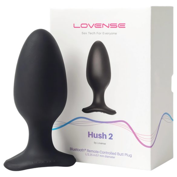 LOVENSE Hush 2 L - Επαναφορτιζόμενος Μικρός Πρωκτικός Δονητής (57mm) - Μαύρο