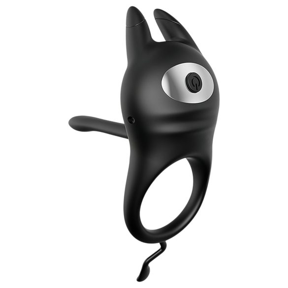 AlvUp - δαχτυλίδι πέους δονητής με δονητή κλειτορίδας - μαύρο