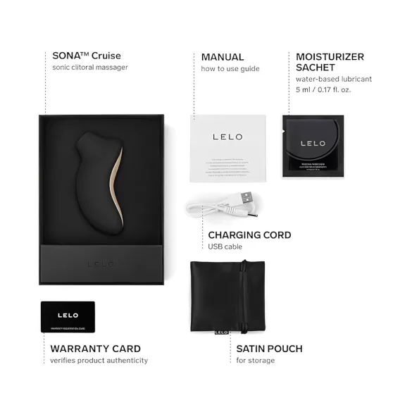 LELO Sona Cruise - δονητής κλειτορίδας με ηχητικά κύματα - μαύρο