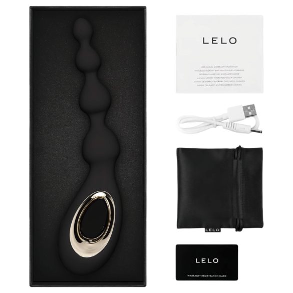 LELO Soraya Beads - δονητής πρωκτού επαναφορτιζόμενος αδιάβροχος σιλικόνη μαύρος