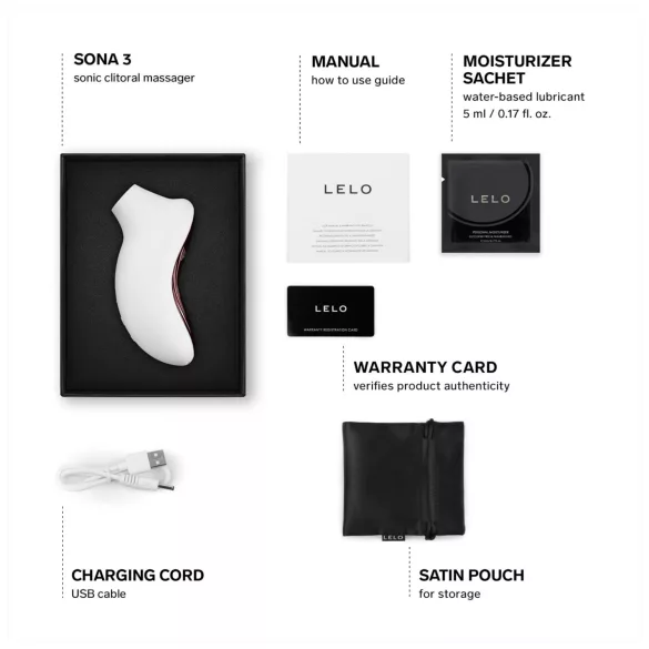 LELO Sona 3 - διεγέρτης κλειτορίδας με ηχητικά κύματα - λευκό