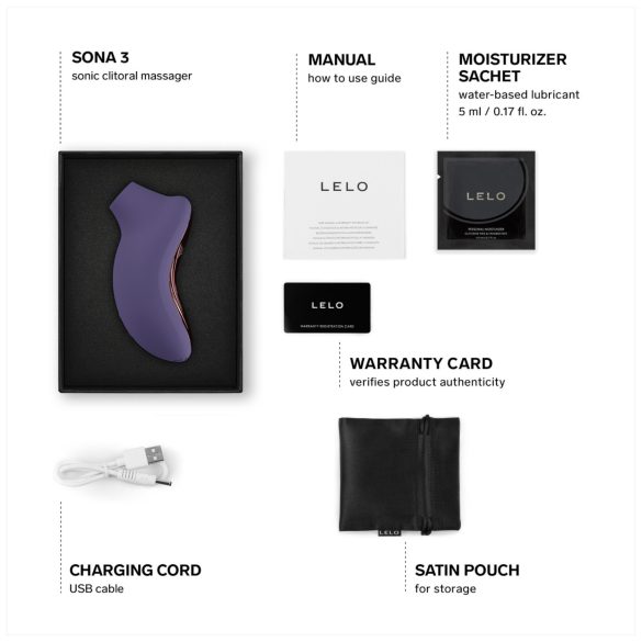 LELO Sona 3 - κλειτοριδικός διεγέρτης με ηχητικά κύματα - μωβ