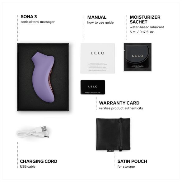 LELO Sona 3 - κλειτοριδικός διεγέρτης με ηχητικά κύματα - μωβ