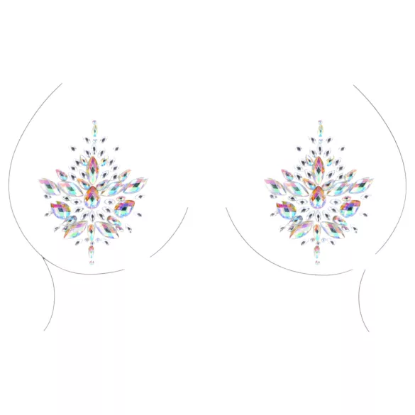 Le Désir - αυτοκόλλητα θηλών - γυαλιστερά - ουράνιο τόξο