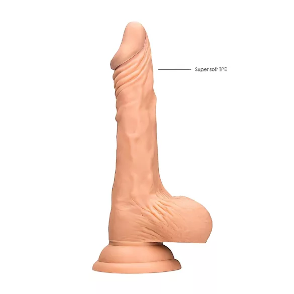 RealRock - ρεαλιστικό δονητής με όρχεις - 17cm - φυσικό χρώμα