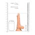 RealRock Ομοίωμα 17cm - Ρεαλιστικό με Όρχεις - Φυσικό Χρώμα