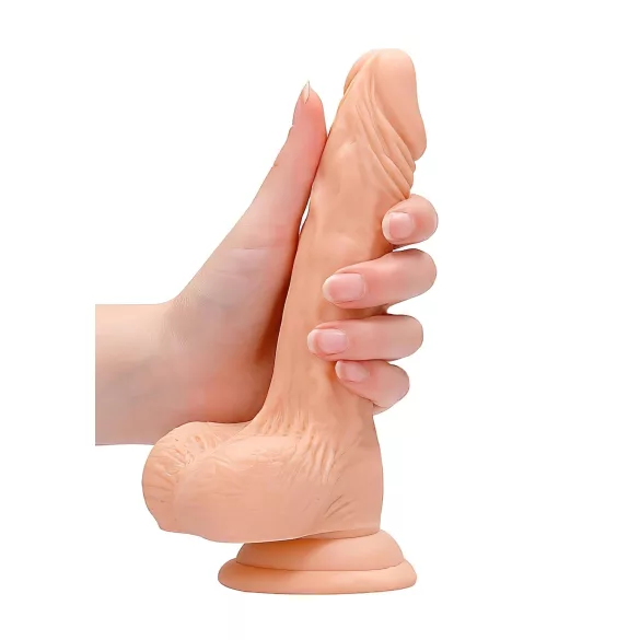 RealRock - ρεαλιστικό δονητής με όρχεις - 17cm - φυσικό χρώμα