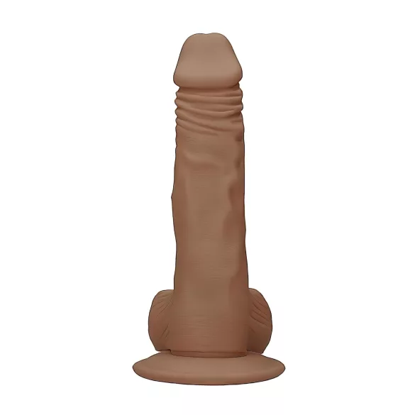 RealRock - δονητής ομοίωμα με όρχεις - ρεαλιστικός 25cm σκούρο φυσικό