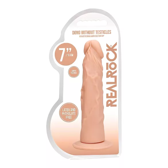 RealRock - δονητής ομοιώματος πέους - ελαστικός 17cm - φυσική απόχρωση