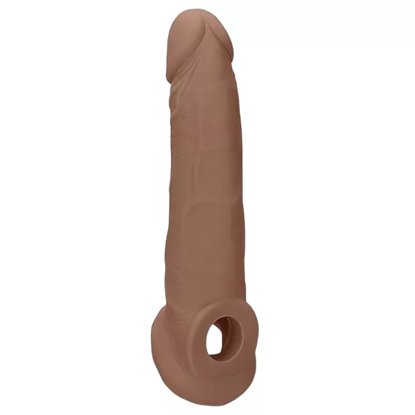 RealRock - προέκταση πέους - 21,5cm - σκούρο φυσικό