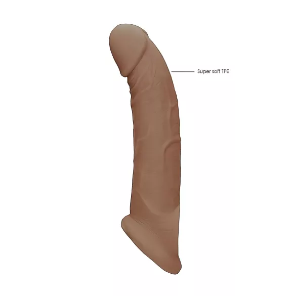 RealRock - προέκταση πέους - 21,5cm - σκούρο φυσικό