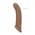 RealRock - προέκταση πέους - 21,5cm - σκούρο φυσικό
