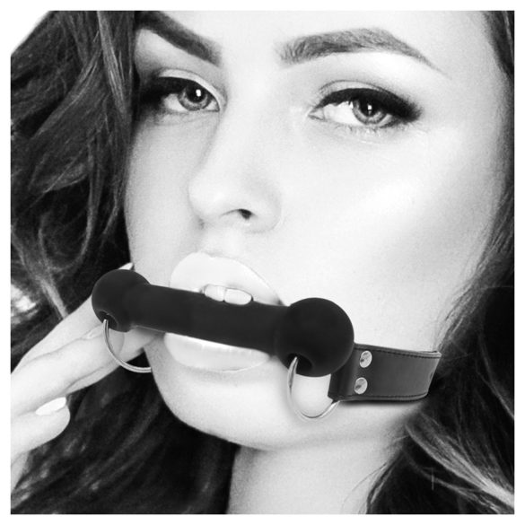 Ouch! - σαδομαζοχιστική μπάλα στόματος οστού - σιλικόνη μαύρο