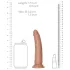 RealRock - ρεαλιστικό dildo λεπτό - σκούρο δέρμα 15,5cm