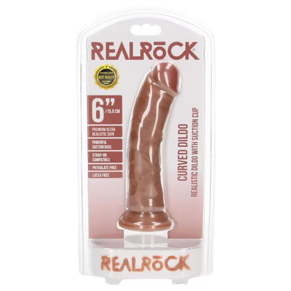 RealRock - ρεαλιστικό ομοίωμα πέους - 15,5cm - σκούρο φυσικό