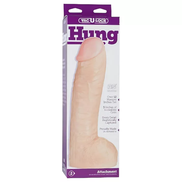 Doc Johnson Vac-U-Lock Hung 12 - ρεαλιστικό δονητής με όρχεις - δέρμα