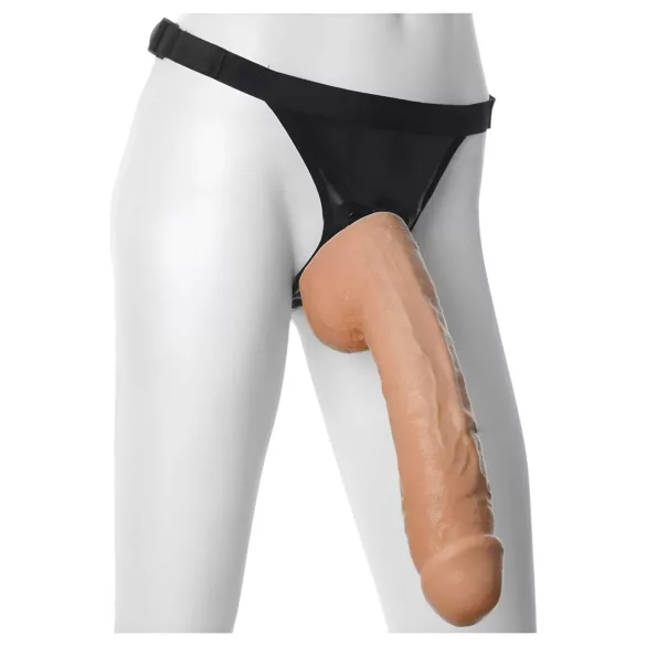 Doc Johnson Vac-U-Lock Hung 12 - ρεαλιστικό δονητής με όρχεις - δέρμα