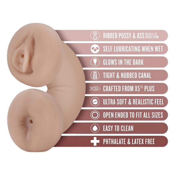 Enlust Tasha - ρεαλιστικό αιδοίο & πρωκτός με AI εικόνες - φυσικό χρώμα