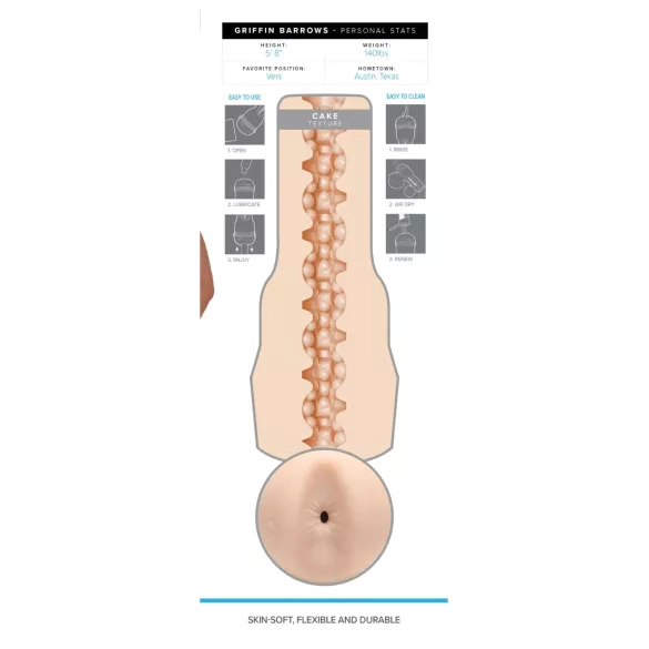 Fleshjack Griffin Barrows - ανδρικός αυνανιστής ομοίωμα πρωκτού