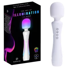   Paradise Illumination - δονητής μασάζ τύπου wand με φωτισμό (λευκό)