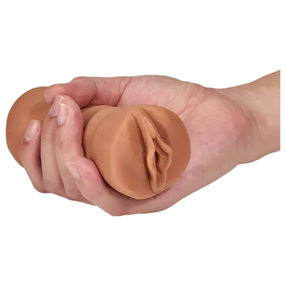 M For Men Sofia - ανδρικό ομοίωμα κόλπου με δόνηση - φυσικό χρώμα