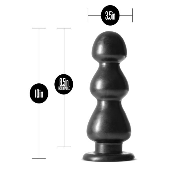 Blush Jet - δονητής με βεντούζα και πέρλες - μαύρο