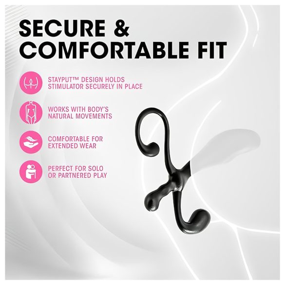 Anal Adventures - πρωκτικό ομοίωμα προστάτη - σιλικόνη μαύρο