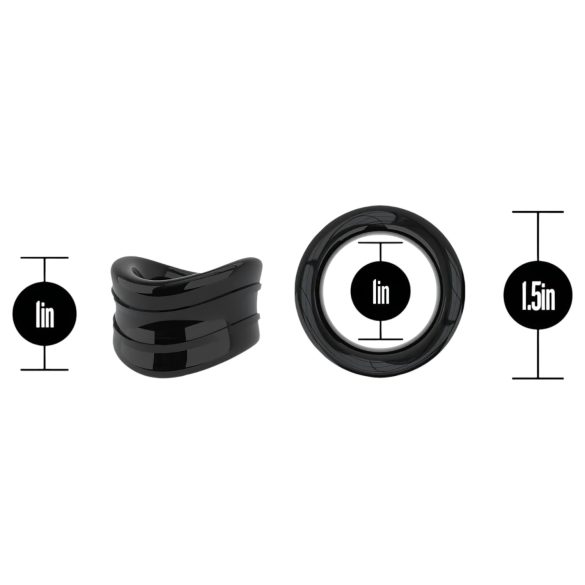 Stay Hard Beef - δαχτυλίδι όρχεων ισχυρό - σιλικόνη μαύρο